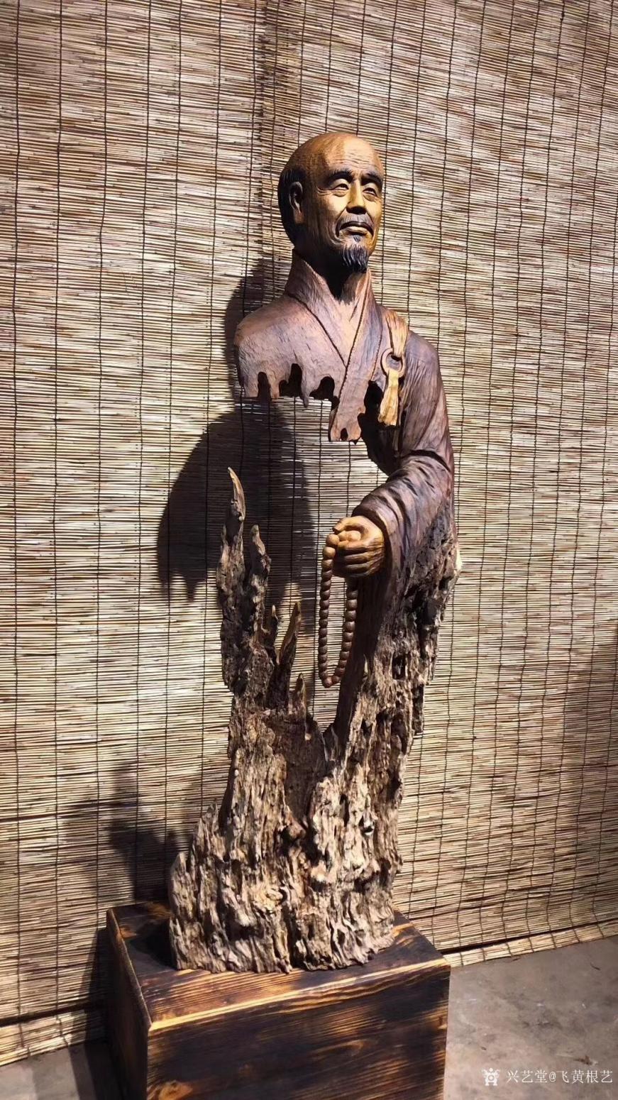 飞黄根艺雕刻作品《根雕作品-弘一法师》【图4】