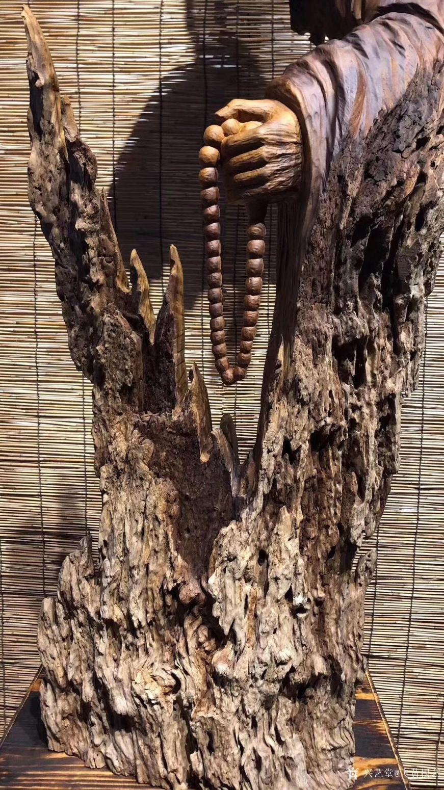 飞黄根艺雕刻作品《根雕作品-弘一法师》【图5】