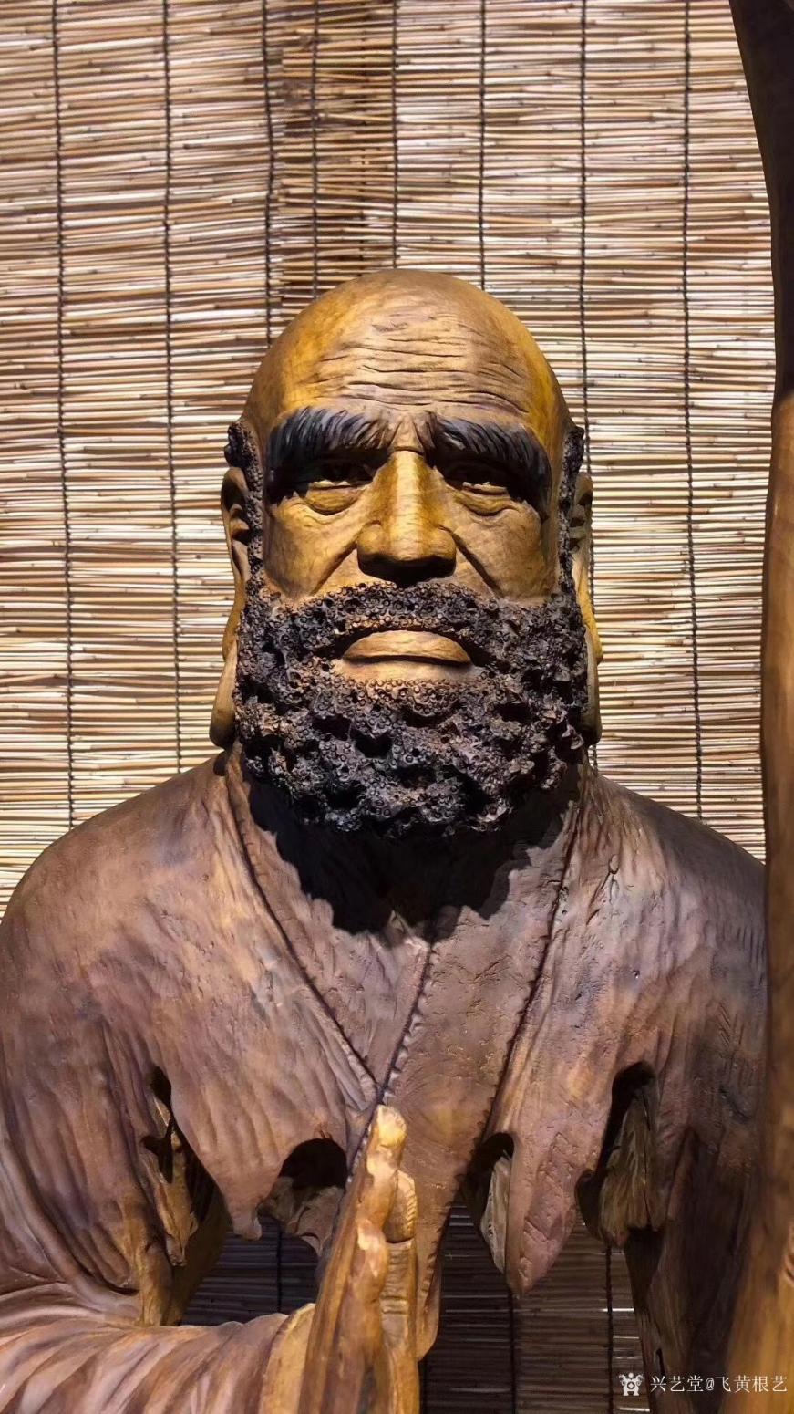 飞黄根艺雕刻作品《根雕作品:达摩》【图3】