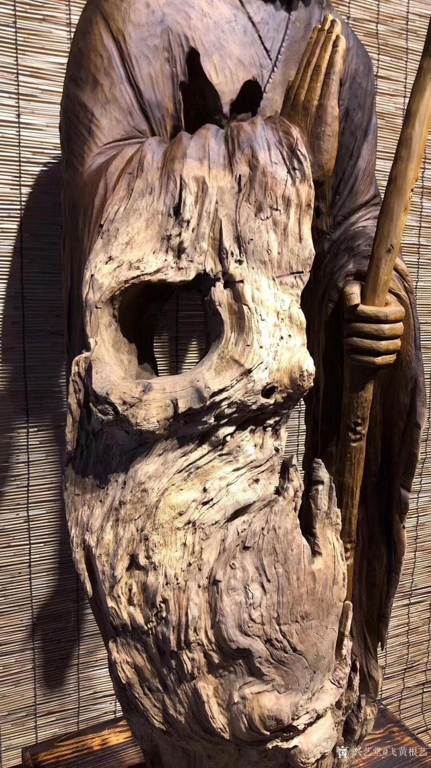 飞黄根艺雕刻作品《根雕作品:达摩》【图4】