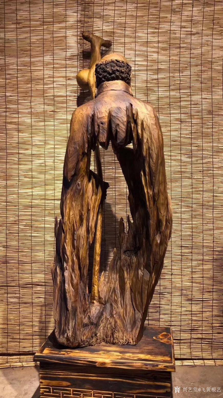 飞黄根艺雕刻作品《根雕作品:达摩》【图5】