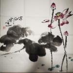 13526836295老付藏宝-作品介绍：荷塘情趣。王冷石，开封美协副主席，国家一级美术师。【图1】