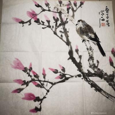 13526836295老付收藏-作品介绍：荷塘情趣。王冷石，开封美协副主席，国家一级美术师。师承中央美术学院博士【图5】