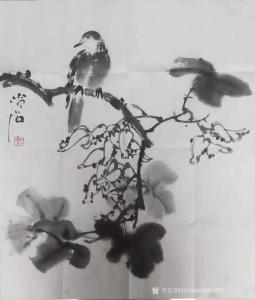 13526836295老付国画作品《鸟趣》价格2200.00元