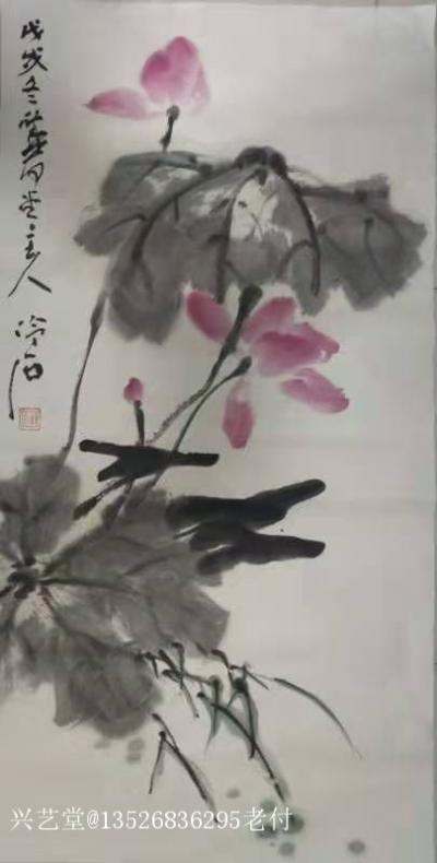 13526836295老付收藏-花鸟、荷塘清趣。醉荷塘主人王冷石，所画花鸟栩栩如生，追逐嬉戏，动中有静，感悟人生【图2】