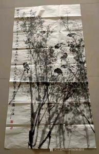 13526836295老付国画作品《小鹊归巢》价格3800.00元