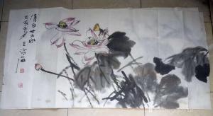 13526836295老付国画作品《清白世家》价格3600.00元