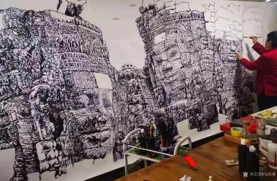 马培童日记-在闭关创作吴哥石窟，在把中国五千年文化融合进去，世界上最宝贵的是时间，除了时间就【图4】