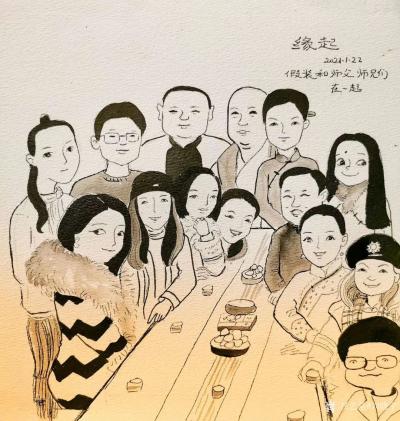 刘晓宁日记-香香漫画，给莲姐定制一张，她要拿着佛尘，坐在鹿上。您提要求我来画；
今天很遗憾【图3】