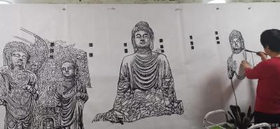 马培童日记-“焦墨画的写与意”童心写历（53）
 焦墨画写和意，远观象写实，近观是意象，在【图4】