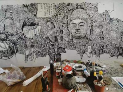 马培童日记-“焦墨艺术创作要有开悟”童心写历（59）
 喜欢焦墨艺术，必须要长时间浸润在古【图1】