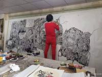 艺术家马培童日记:“焦墨画--生命灵魂共同体”童心写历（60）
 焦墨佛造像【图0】