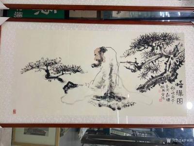 罗树辉收藏-国画花鸟画《悟禅图》《三友图》，庚子年冬月罗树辉、朱明贵联合创作，金鑫宇题字；
【图2】