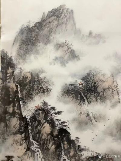 罗树辉日记-国画山水画新作：《只缘身在此山中》，作品尺寸四尺竖幅68X138CM;辛丑年初春【图2】