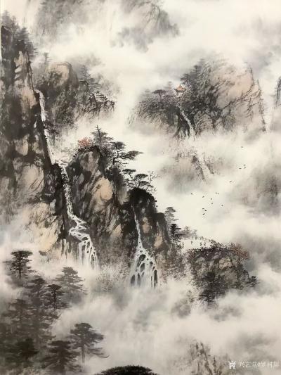 罗树辉日记-国画山水画新作：《只缘身在此山中》，作品尺寸四尺竖幅68X138CM;辛丑年初春【图3】