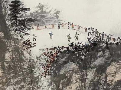 罗树辉日记-国画山水画新作：《只缘身在此山中》，作品尺寸四尺竖幅68X138CM;辛丑年初春【图6】