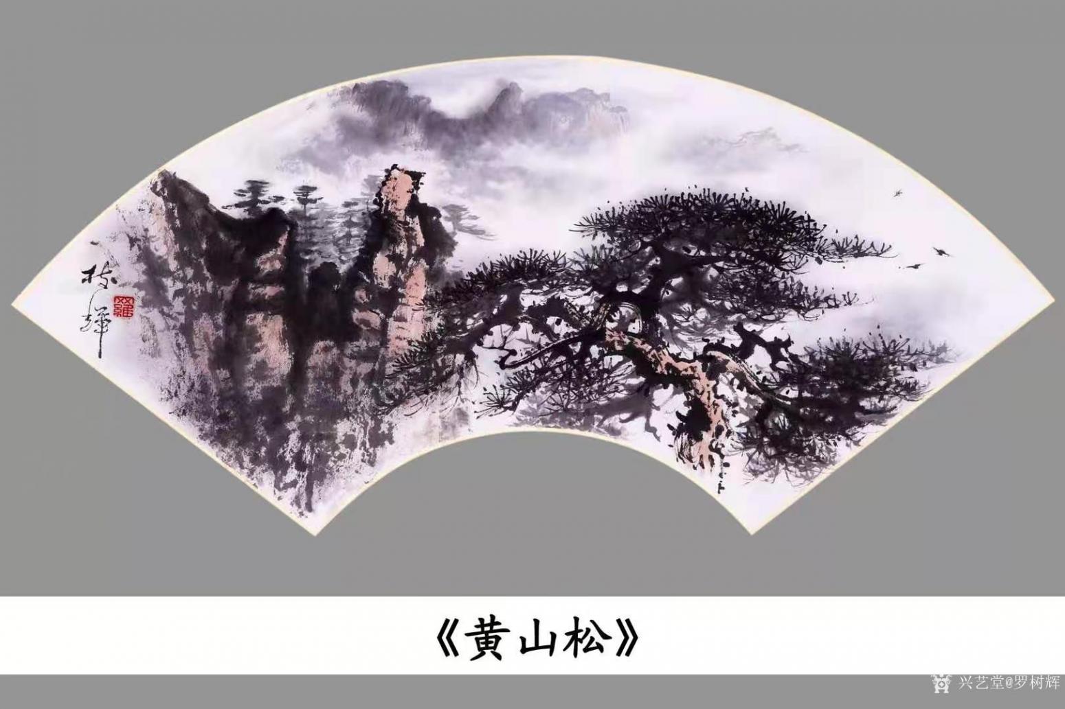罗树辉国画作品《山水松树-黄山松》【图0】