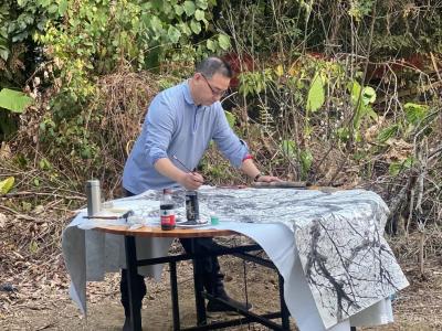 石广生生活-经过七八天的野外集训式写生，每个人都带着一身淡淡的梅花花香和满满的学习收获归来。【图4】