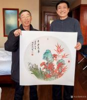 艺术家刘文生收藏:牛年新春作国画花鸟画《平安长寿》《竹兰并茂》，
以文会友，【图1】