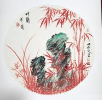 艺术家刘文生收藏:牛年新春作国画花鸟画《平安长寿》《竹兰并茂》，
以文会友，【图2】