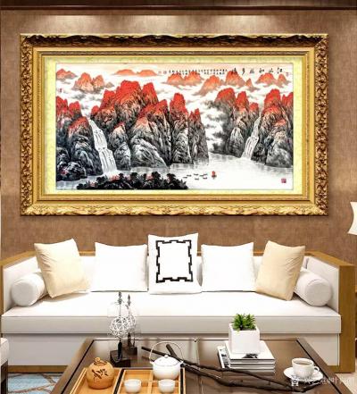 叶向阳日记-国画山水画《江山如此多娇》为庆祝中国共产党成立100周年而作。恭祝您春节快乐！全【图3】