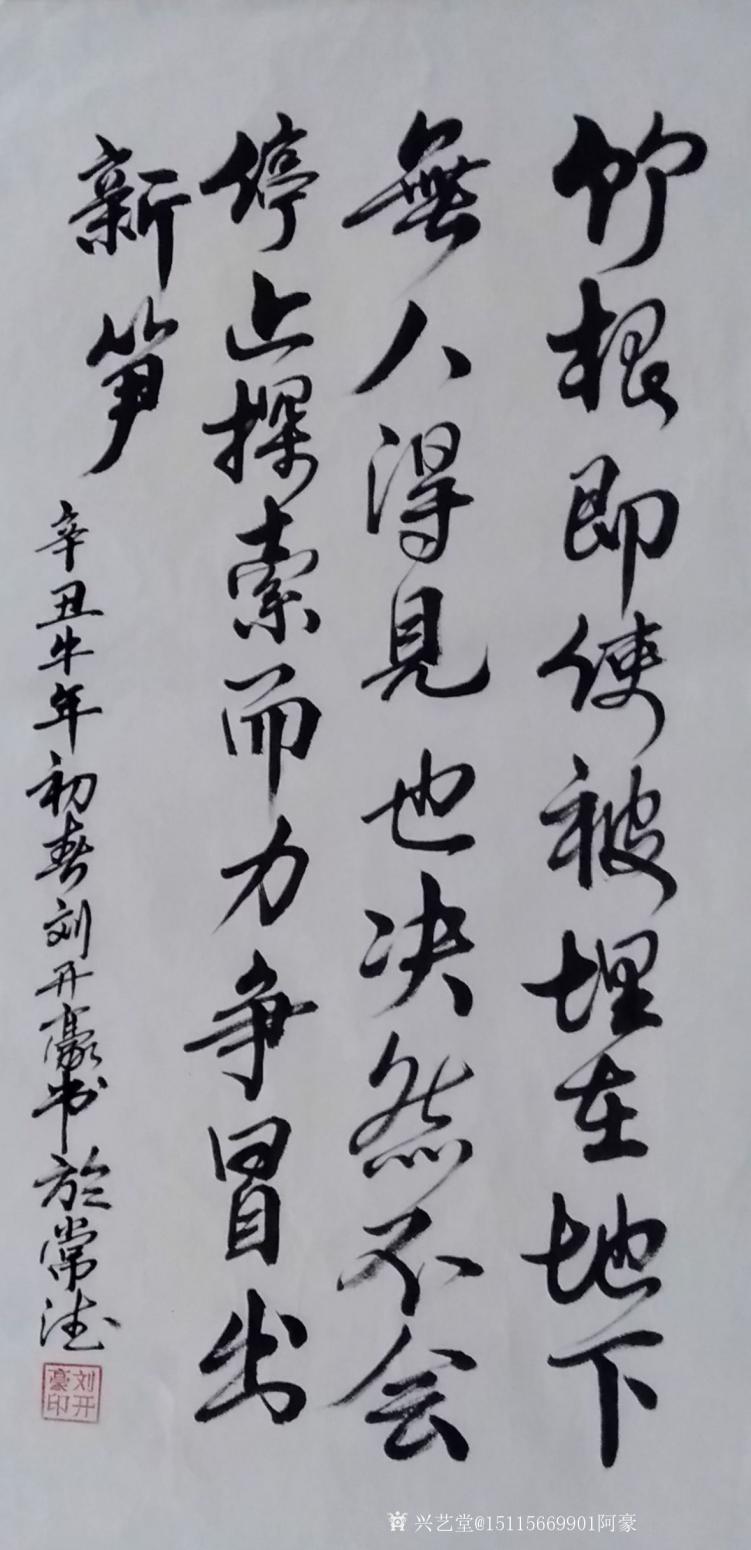 刘开豪书法作品《竹根》