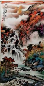 周顺生国画作品《四尺飞泉山下剑灵溪》议价