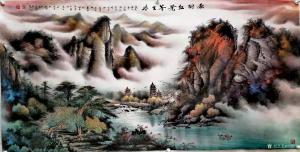 周顺生国画作品《四尺塔山红叶》议价