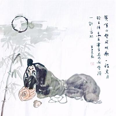 李万勤日记-国画人物画作品欣赏。李万勤人物画追求情趣、感觉以及在造型上无需很严格的题材与物象【图2】