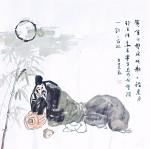 李万勤日志-国画人物画作品欣赏。李万勤人物画追求情趣、感觉以及在造型上无【图2】