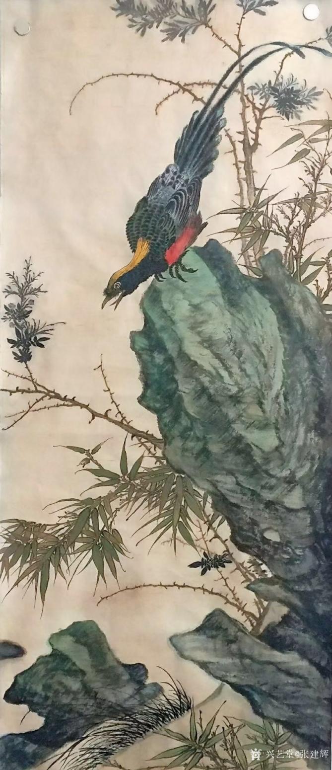 张建辉国画作品《花鸟画-啼春》【图1】