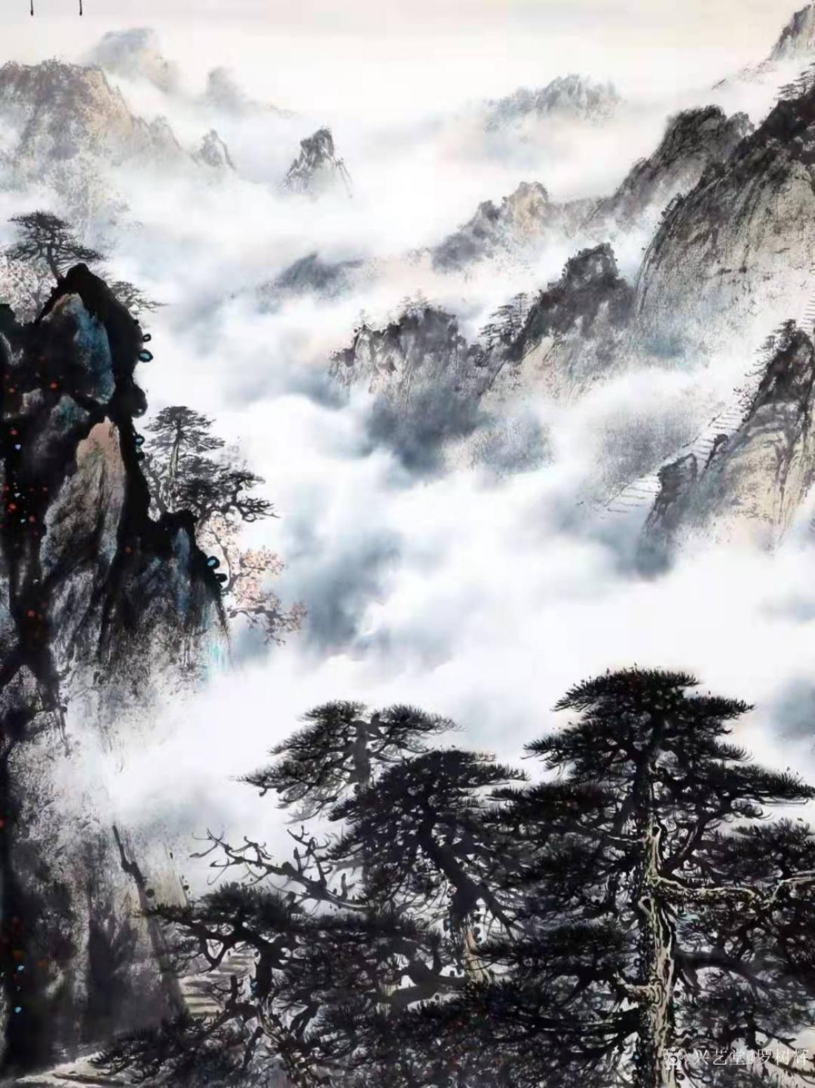 罗树辉国画作品《黄山玉屏峰》【图0】