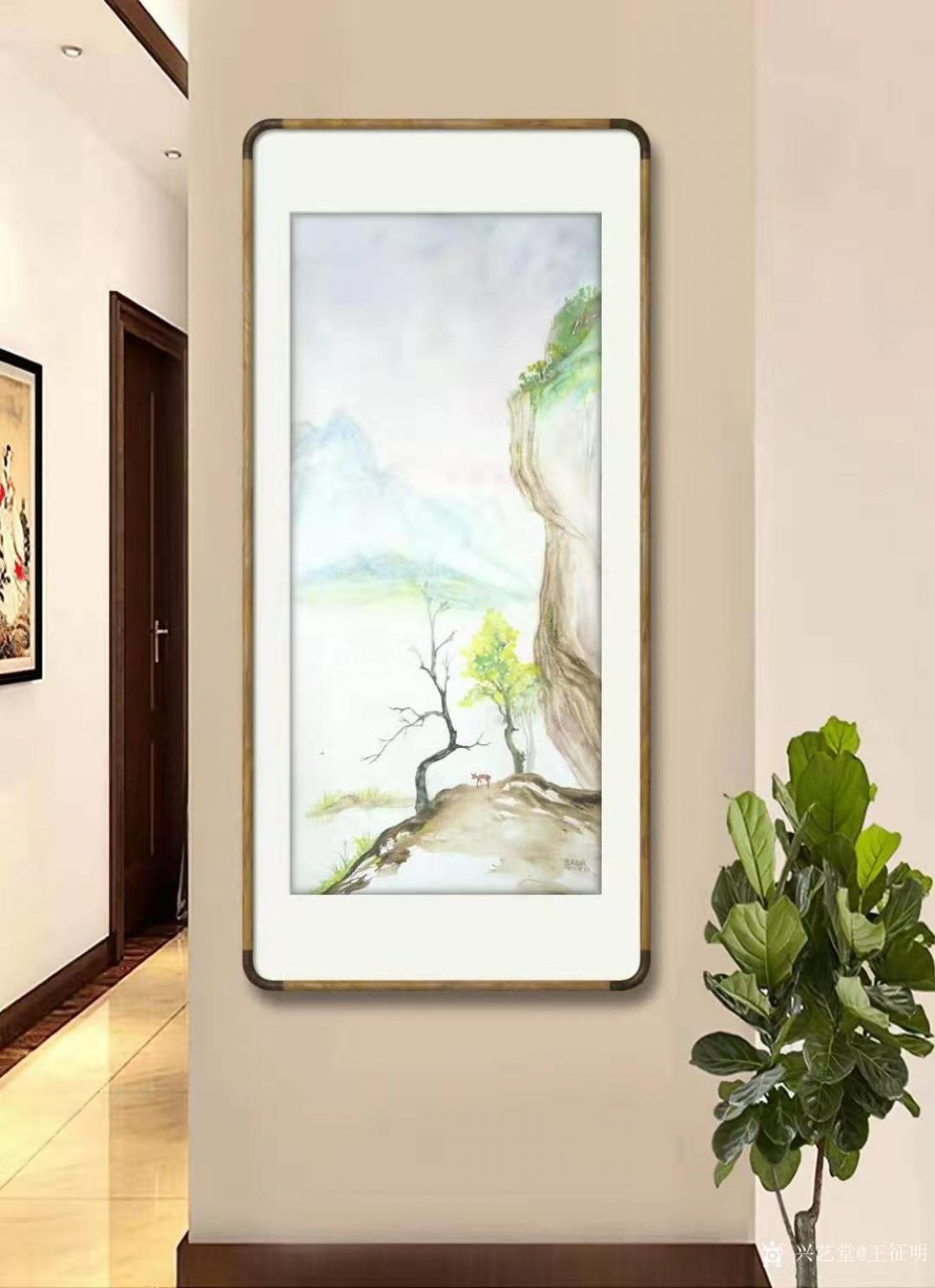 王征明国画作品《水意画“春日”》【图0】