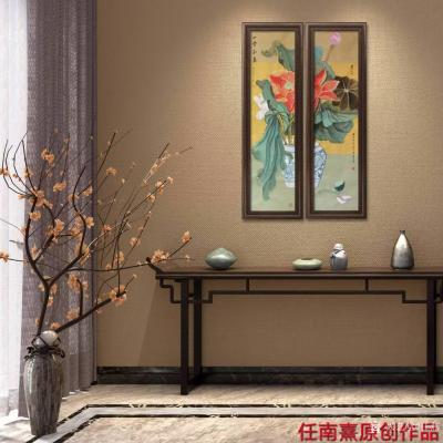 任燕日记-国画工笔画荷花《一堂和气》《荷香》，作品尺寸八尺对开248X61CM，任燕（任南【图3】