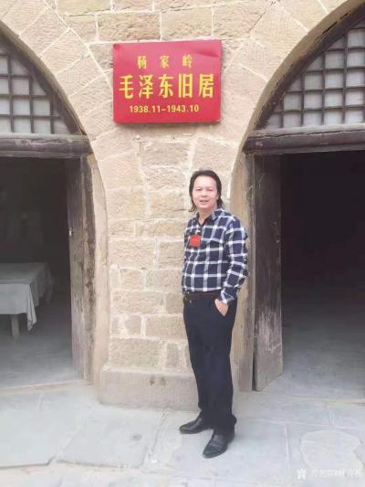 叶仲桥日记-国画山水画《延安精神永放光芒》延安参观考察，回来创作了这张革命题材作品【延安精神【图1】