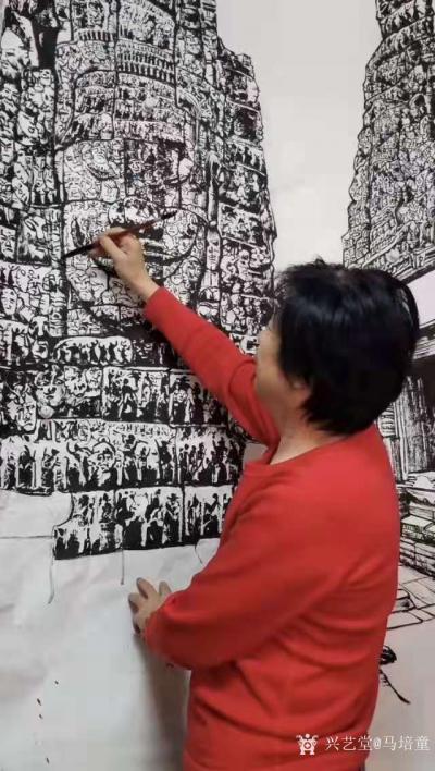 马培童日记-“夜暗明光-鼓励自己，努力前行”童心写历（72）
  走在创新焦墨艺术之路上，【图1】