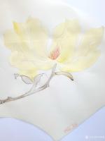 艺术家马晓薇日记:花卉写生作品《玉兰花》，国画花鸟画，辛丑年马晓薇画於洛阳。【图1】