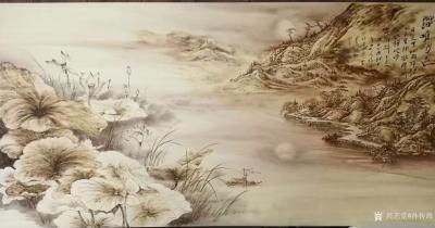 孙传海日记-孙传海烙画作品《荷塘月色》欣赏，附小诗一首：
月色中，
烟雨江南千里外。
【图1】