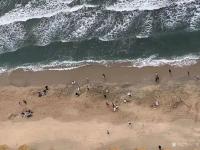 艺术家石广生收藏:一早起来，天阴阴的，看不到日出有点失望。
海风呼呼大作，仿【图2】