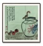 石广生日志-国画写意画《寻香喜得一瓮酒》，辛丑年春月石广生画。潮州捎此酒【图2】