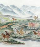 袁春宝日志-历时近五年创作的百米长卷国画马《万骏千山图》，于2019年七【图5】
