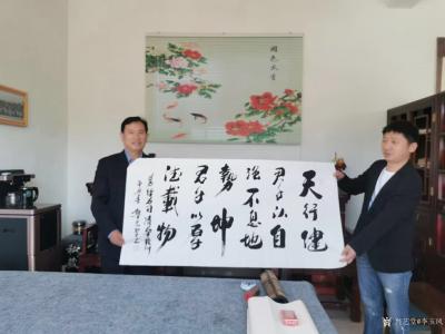 李玉凤生活-小雨：春风大雅，翰墨寄情。
4月17日上午，应周总邀请 ，鲁院长和李院长在洪范【图4】