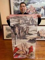 艺术家尚建国日记:国画人物画《福由心造》《得大自在》《福从佛缘得》,
【图1】