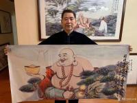 艺术家尚建国日记:国画人物画《福由心造》《得大自在》《福从佛缘得》,
【图2】