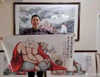 艺术家尚建国日记:国画人物画《福由心造》《得大自在》《福从佛缘得》,
【图4】