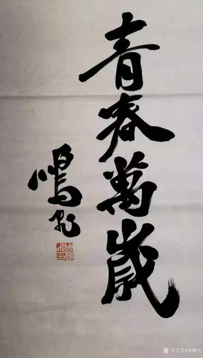 周鹏飞日记-周鹏飞书法作品《放却心间笼，怡悦时光中。谁与岱顶高，诗留峰上虹。》；
《青春万【图2】