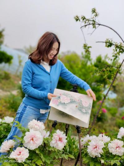 罗虹明生活-方彩植物园真的很美，每个角落都是一幅画。春日，携友踏青写生。
寻芳泗水滨，无边【图2】