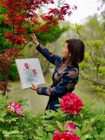 艺术家罗虹明生活:方彩植物园真的很美,每个角落都是一幅画。春日,携友踏青写生。【图3】