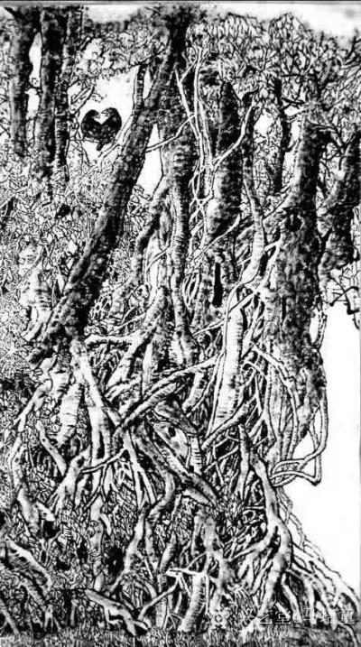 马培童日记-以写论道（82）马培童焦墨画感悟笔记；
  “写”是一个文学概念，焦墨画之所以【图2】