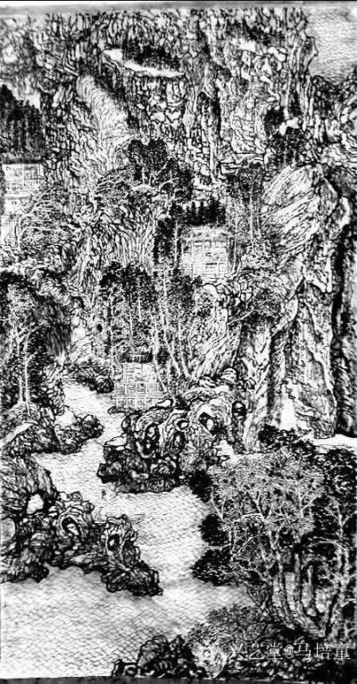 马培童日记-以写论道（82）马培童焦墨画感悟笔记；
  “写”是一个文学概念，焦墨画之所以【图4】